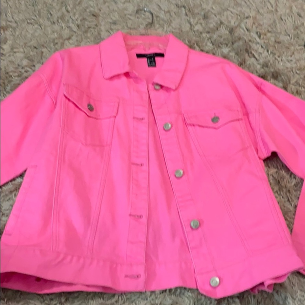 Pink jeans jacket